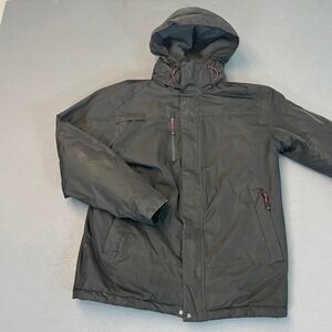 Hawke & Co Sport Mens Med Thinsulate Performance Removeable Hooded Jacket Black